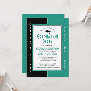 GRADUATION Custom TEAL Optometry Graduate Invitation