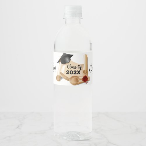 Graduation Customized Yearly Class Water Bottle Label