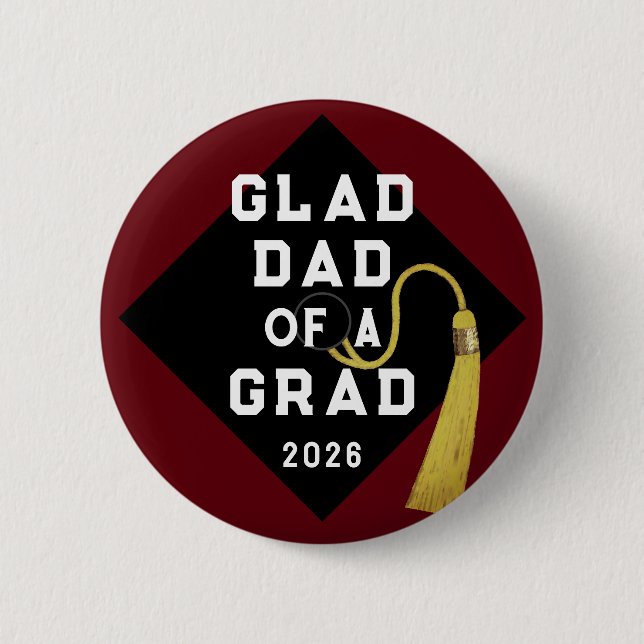 Graduation Dad Keepsake Memento Button (Front)