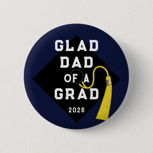 Graduation Dad Keepsake Memento Button (Front)