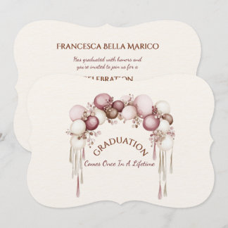 Graduation Daughter Balloons Invitation