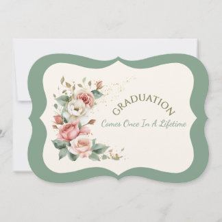 Graduation Daughter Floral Bouquet Invitation