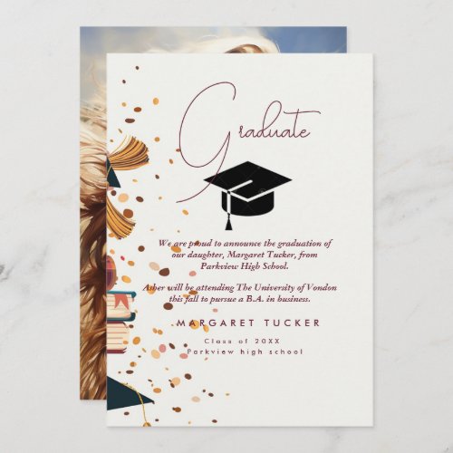 Graduation Daughter I Cap Announcement