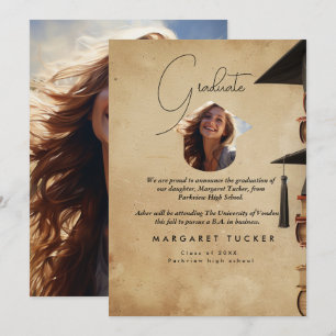 Graduation Daughter I Rustic Announcement