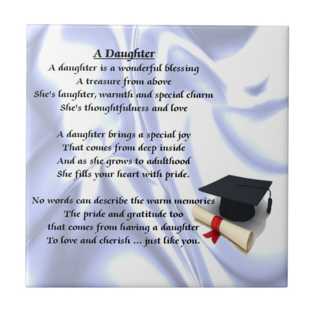 Graduation Daughter Poem Tile (Front)