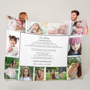Graduation Day 11 Photo To Daughter Fleece Blanket