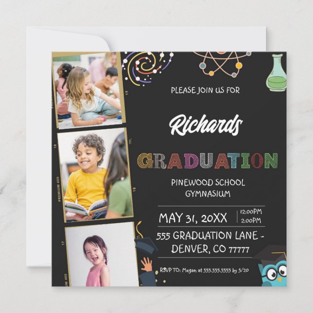  Graduation Day Invitation Card for kindergarten (Front)