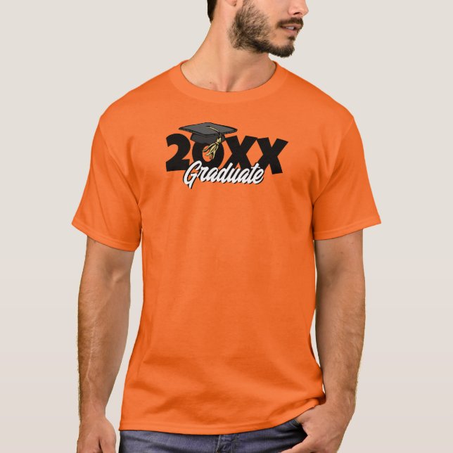 Graduation Day Personalized Graduate Year Cap T-Shirt (Front)