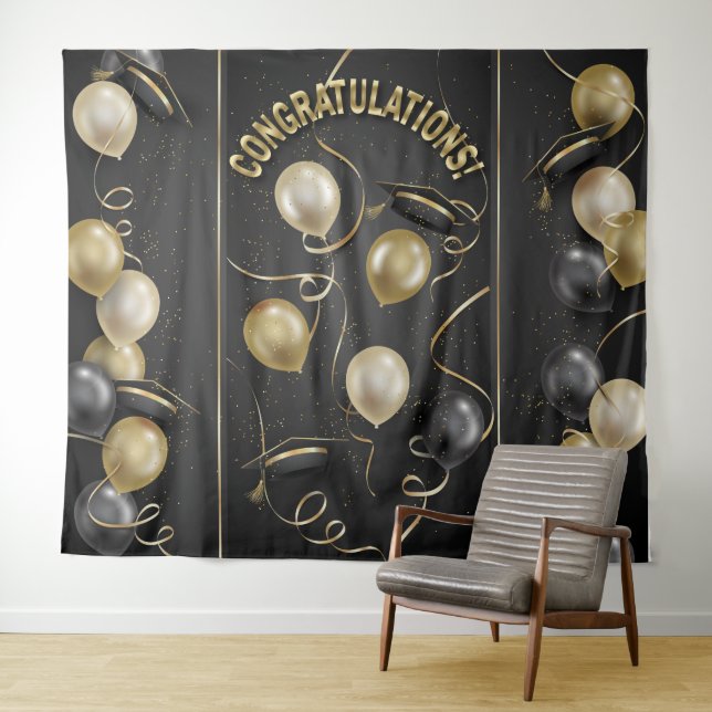 Graduation Decorations Wall Photo Backdrop (In Situ (Horizontal))