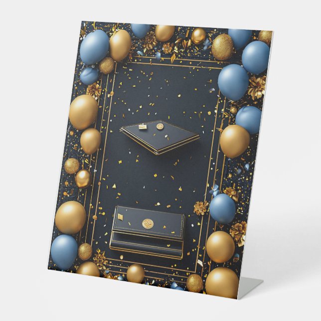 Graduation Decorative Arrangement Pedestal Sign (Front)