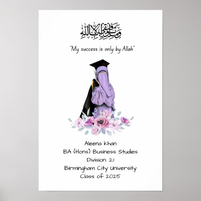 Graduation Degree certificate Poster (Front)