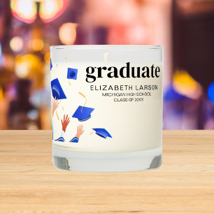 Graduation Degree Party Personalized Name Scented Candle