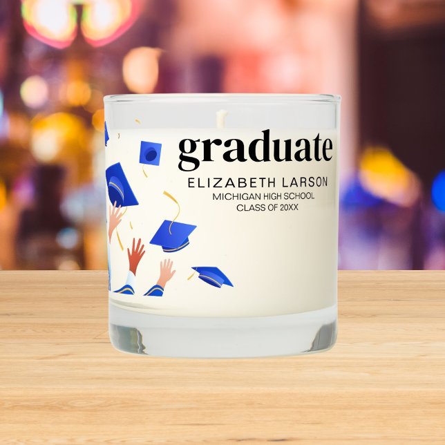 Graduation Degree Party Personalized Name Scented Candle (Creator Uploaded)