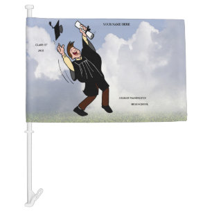 Graduation Design Keepsake Car Flag - Customize It