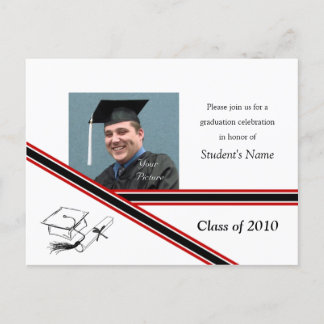 Graduation Diagonal Stripe Postcard