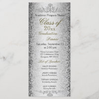Graduation Dinner Invitation Silver
