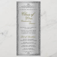 Graduation Dinner Invitation Silver