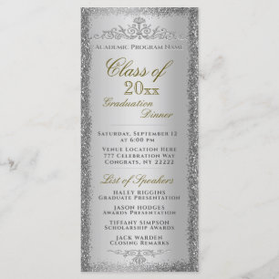 Graduation Dinner Invitation Silver