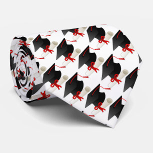 Graduation Diploma and Cap Neck Tie