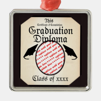 Graduation Diploma Photo Frame Metal Ornament