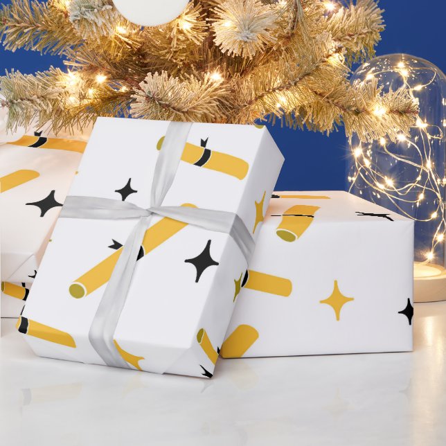 Graduation diplomas wrapping paper pattern (Holidays)