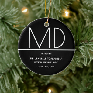 Graduation Doctor MD Keepsake Ceramic Ornament