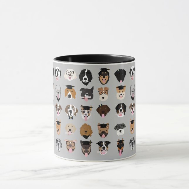 Graduation Dog Faces Mug (Center)