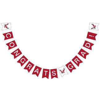 Graduation Eastern Washington Eagle Logo Bunting Flags