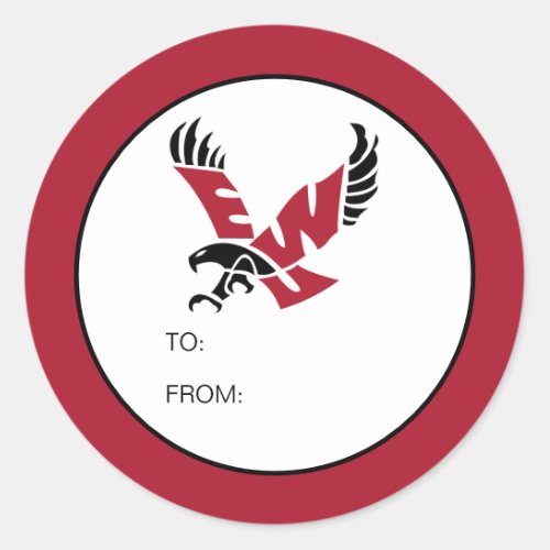 Graduation Eastern Washington Eagle Logo Classic Round Sticker