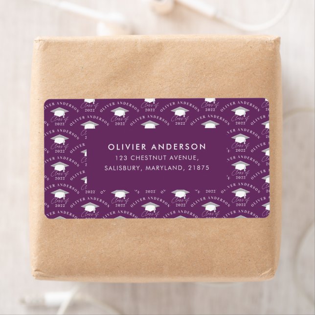 Graduation elegant modern purple class of label (Insitu)