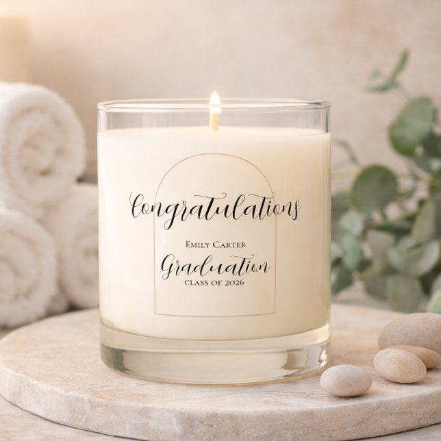  Graduation| Elegant Script Scented Candle (Creator Uploaded)
