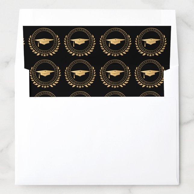Graduation Emblem Stamp Graduating Class Envelope Liner (In Envelope)