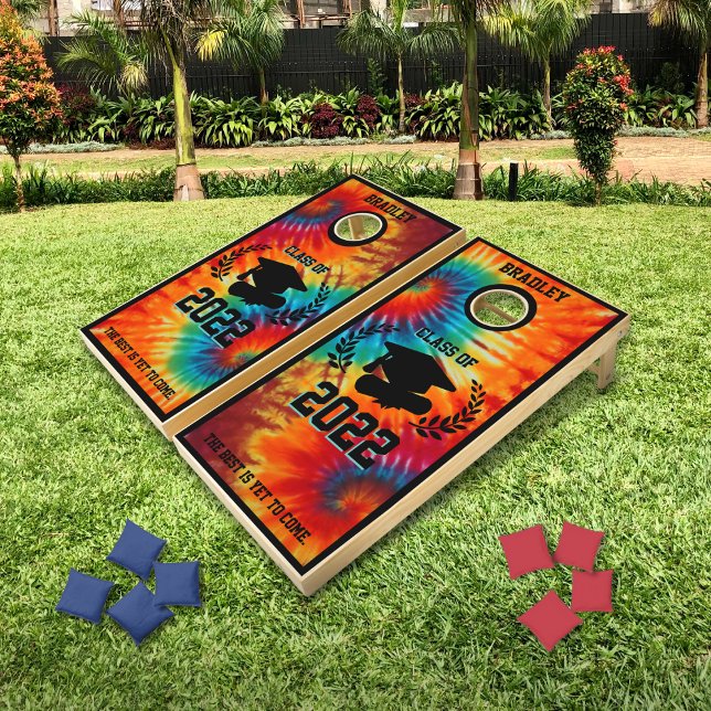 Graduation Emblem Tie Dye  Cornhole Set (Creator Uploaded)