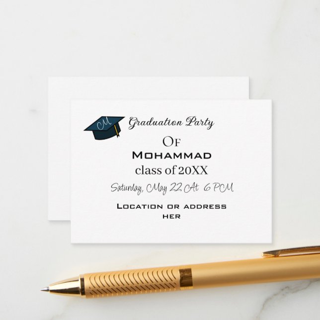 graduation Enclosure Card (Front/Back In Situ)