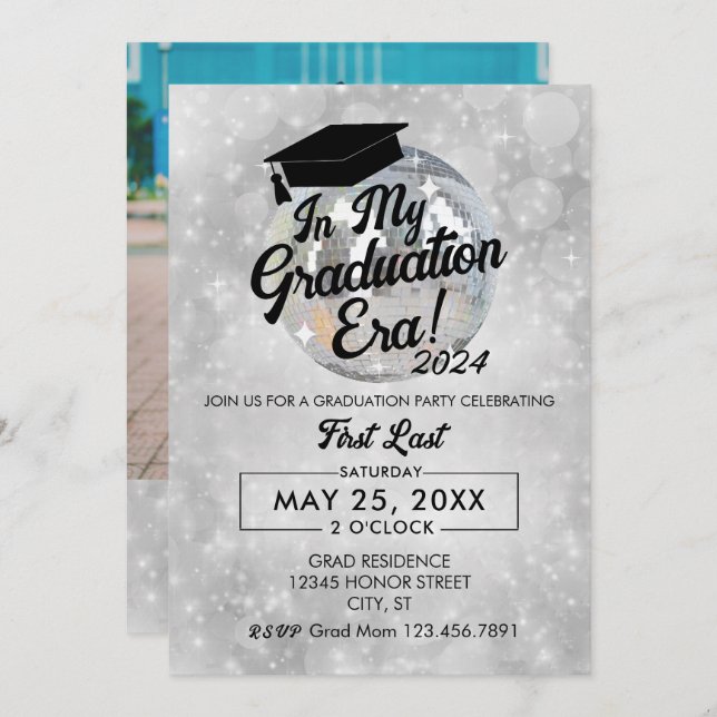 Graduation Era Graduation Party Invitation (Front/Back)
