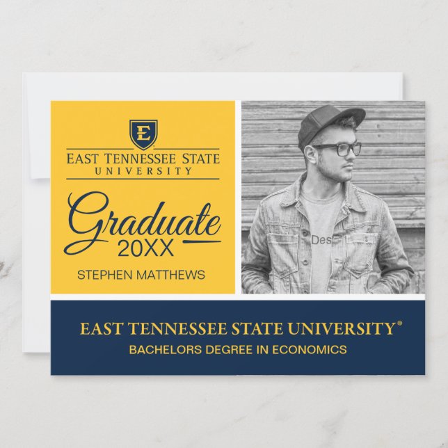 Graduation ETSU Institutional Mark Invitation (Front)