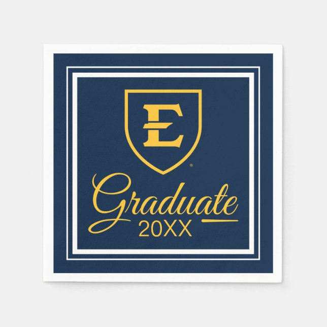 Graduation ETSU Institutional Mark Napkins (Front)