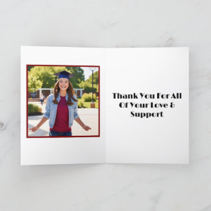 Graduation (Evergreen/Female) Letterpress Thank You Card