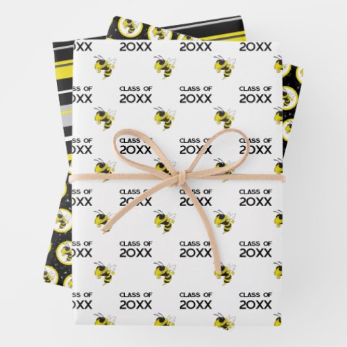 Graduation Fairview High Yellow Jackets Class of Wrapping Paper Sheets