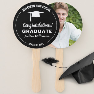 Graduation Fan Your School Color Graduate Photo