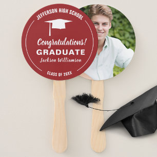 Graduation Fan Your School Color Graduate Photo