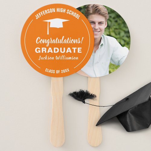 Graduation Fan Your School Color Graduate Photo