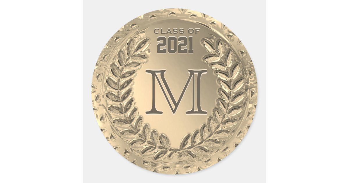 Graduation Faux Gold Foil Classic Round Sticker | Zazzle