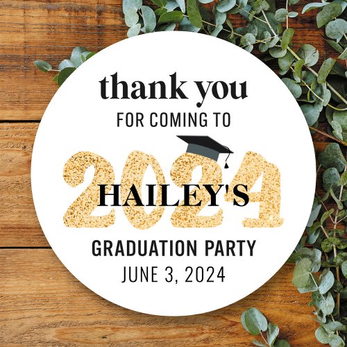 Graduation Favor Stickers Class of 2024