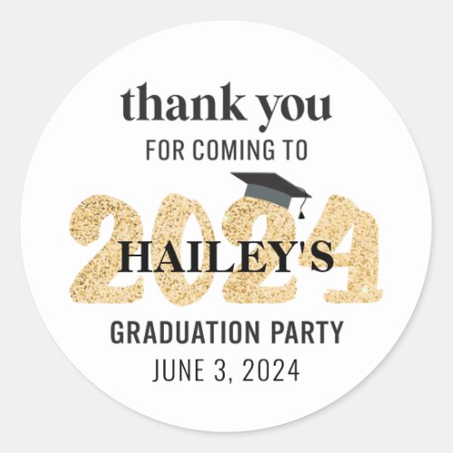 Graduation Favor Stickers Class of 2024