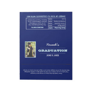 Graduation Favor XL Candy Wrappers Notepad