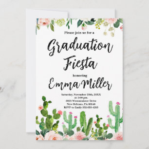 Graduation Fiesta Cactus Invitation