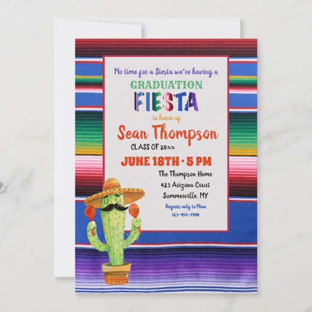 Graduation Fiesta Invitation (Front)