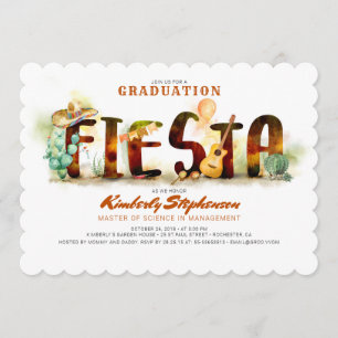 Graduation Fiesta Invitation Mexican Party