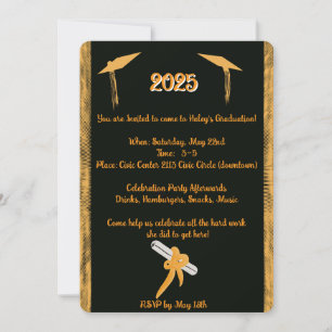 Graduation Flat Announcement Card